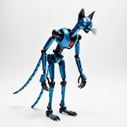 Blue Android Cat Action Figure