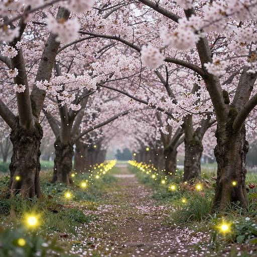 Enchanted Cherry Blossom Grove Fantasy