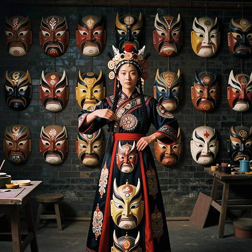 Cinematic Capture of Traditional Mask-Making