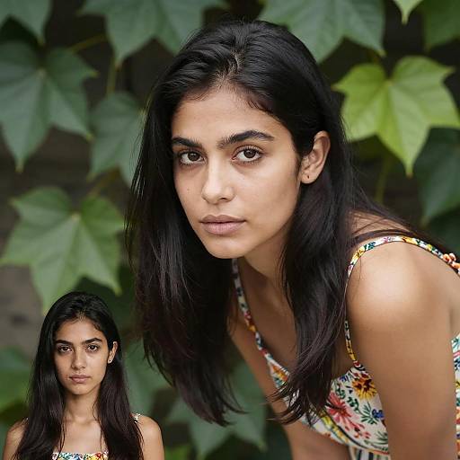 Serene Portrait of a Floral Beauty
