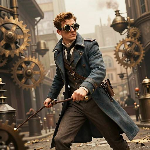 Steampunk Martinet in Gritty City