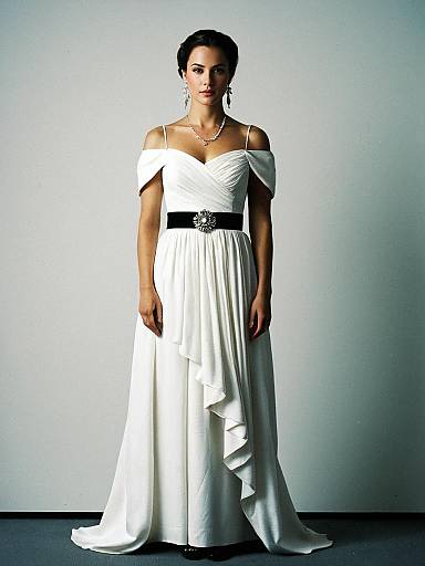 Elegant Woman in White Gown