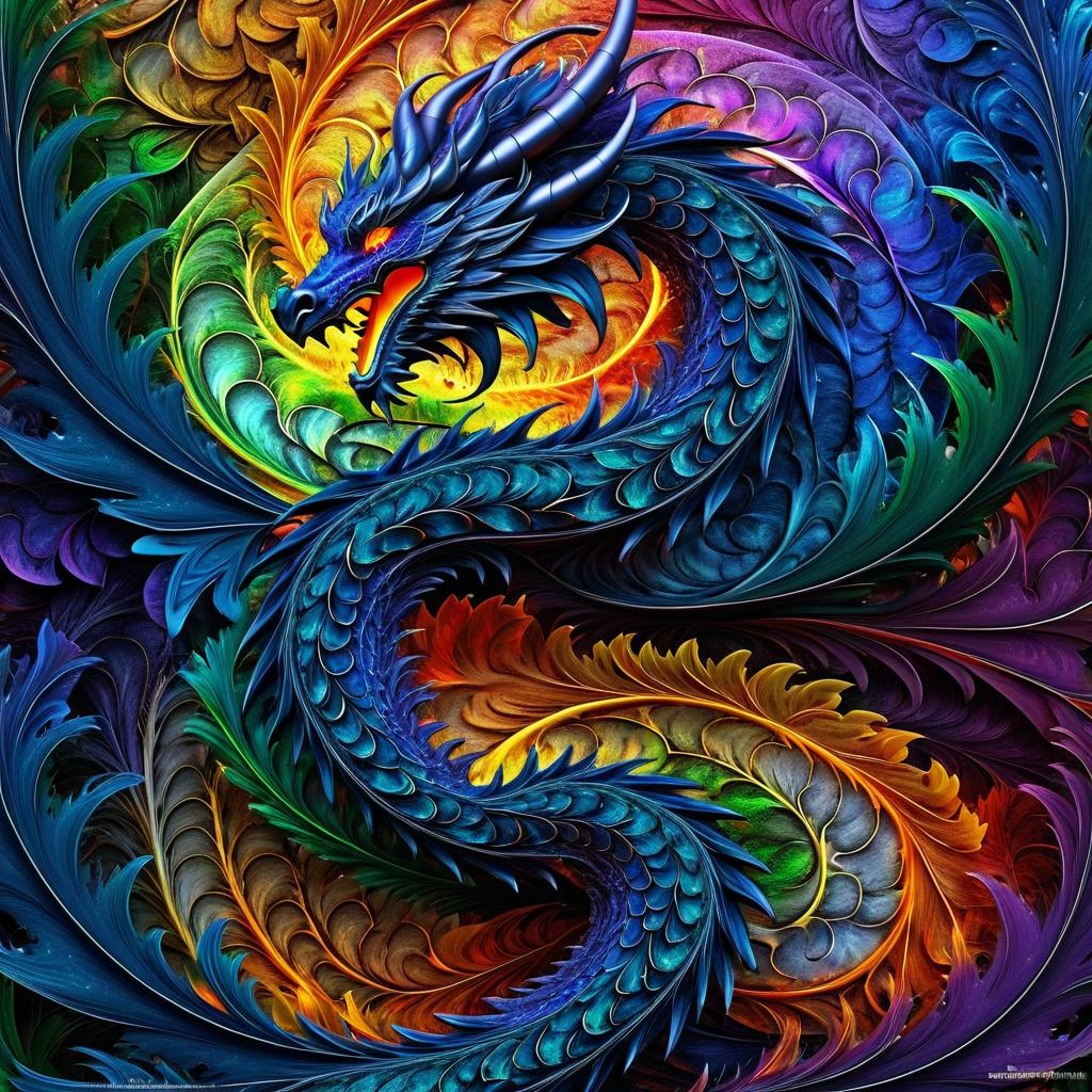 Intricate Fractal Dragon Masterpiece