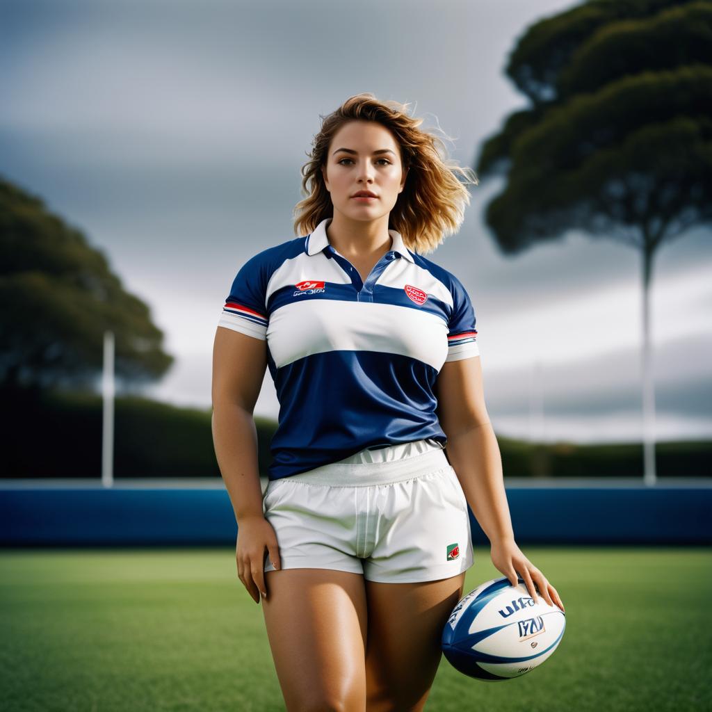 Dynamic Rugby Fashion Shoot in Action