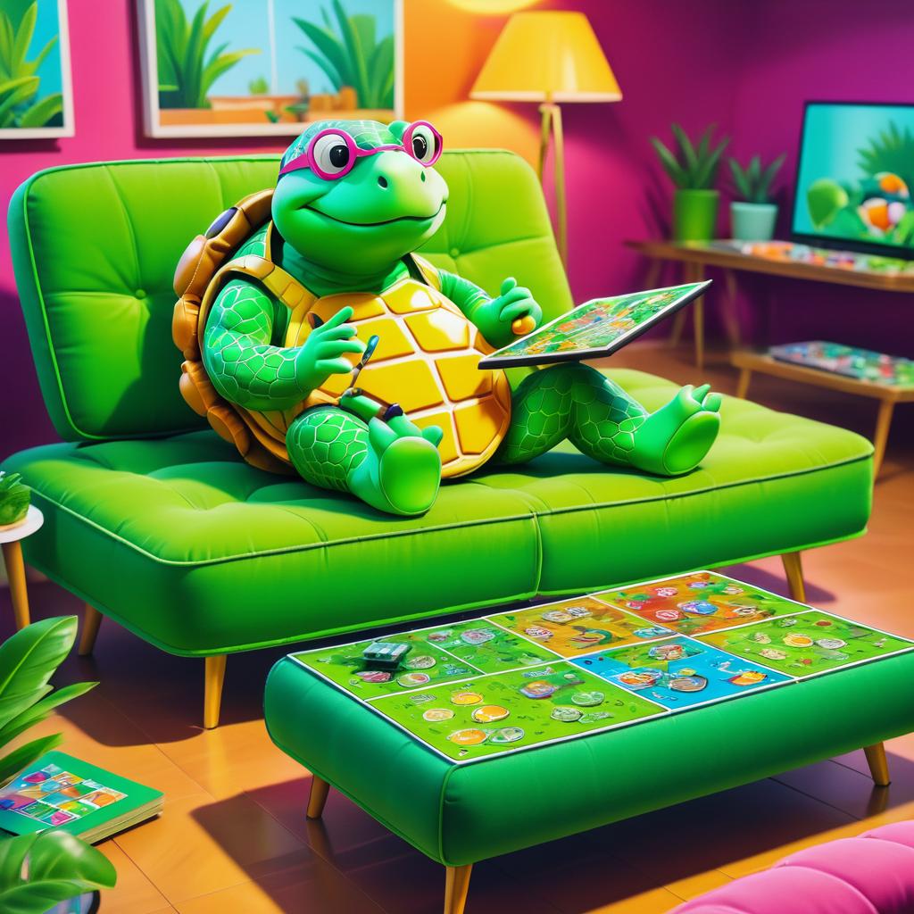 Charming Turtle Board Game Pajama Party