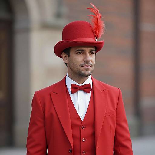 Elegant Red Prince Costume