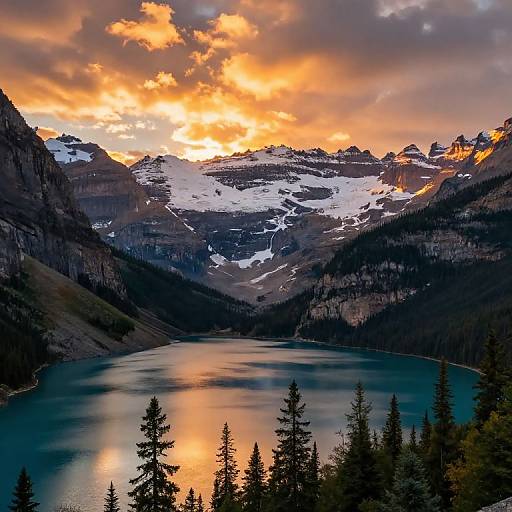 Hyper-Realistic Canadian Sunset Landscape