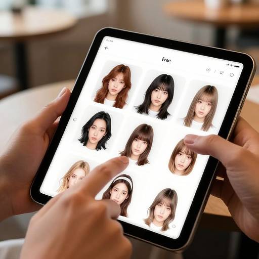 Interactive Hairstyle App on Tablet