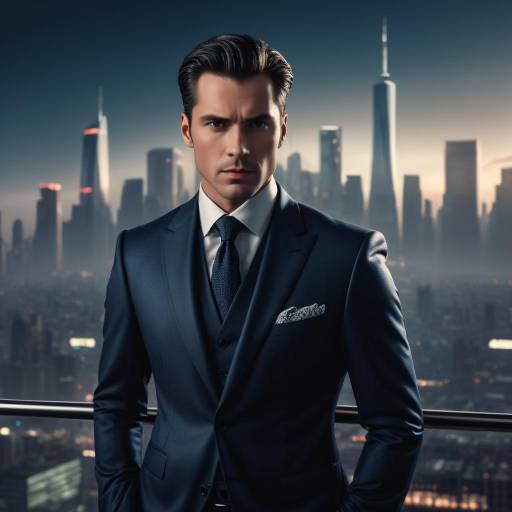 Dapper Man Against City Skyline Portrait
