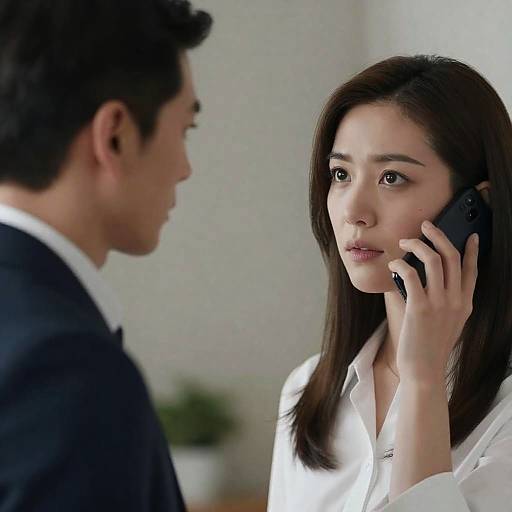 Intimate Close-Up of a Man and Woman