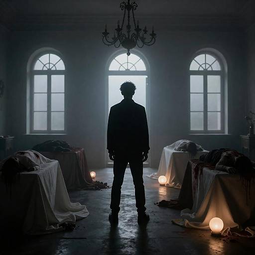 Eerie Silhouette in a Chilling Scene