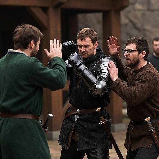 Intense Medieval Combat Scene Photography