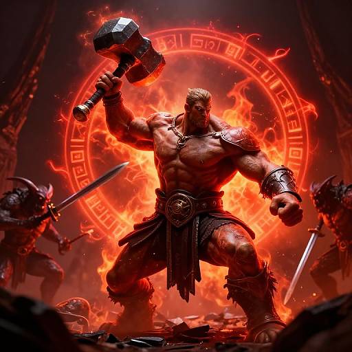 Vaseraga Mighty Warrior in Fiery Battle