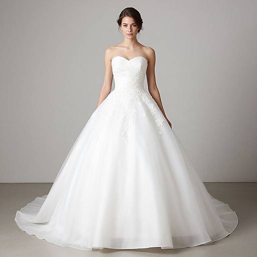Strapless Princess Wedding Dress Pose