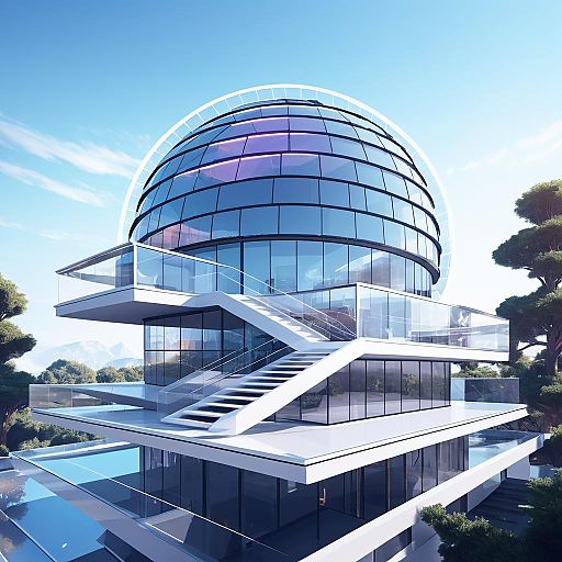 Futuristic Solarpunk Building Design Concept Futuristic Solarpunk Building Design Concept