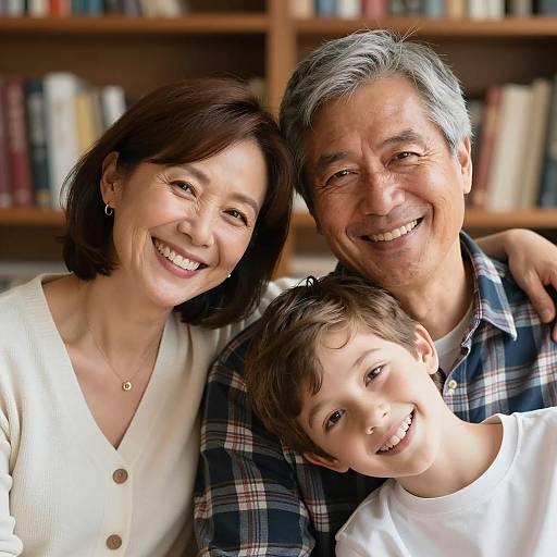 Warm Family Portrait in Cozy Setting