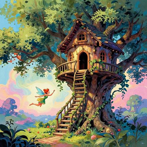 Whimsical Fairy Treehouse Fusion