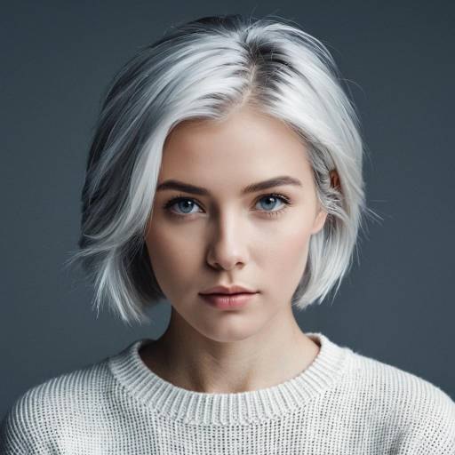 Portrait of Woman with Silver Hair