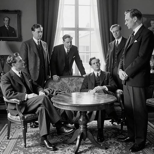 Vintage Men's Gathering in Monochrome