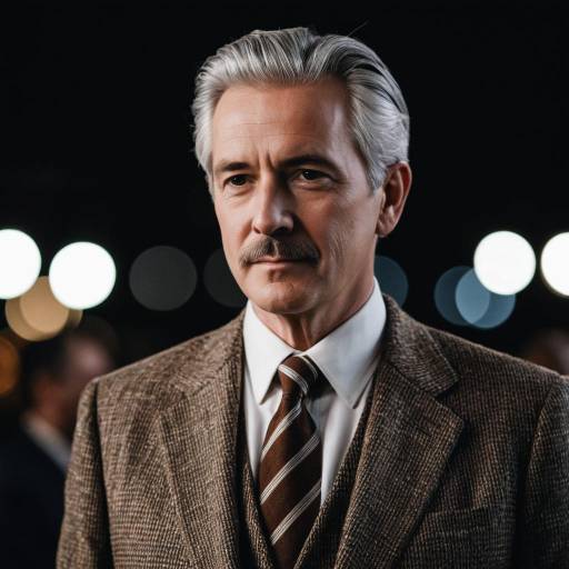 Distinguished Middle-Aged Man in Brown Tweed Suit