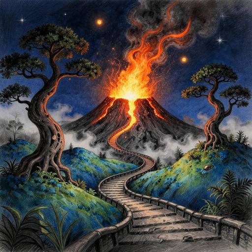 Mysterious Volcanic Crater Staircase