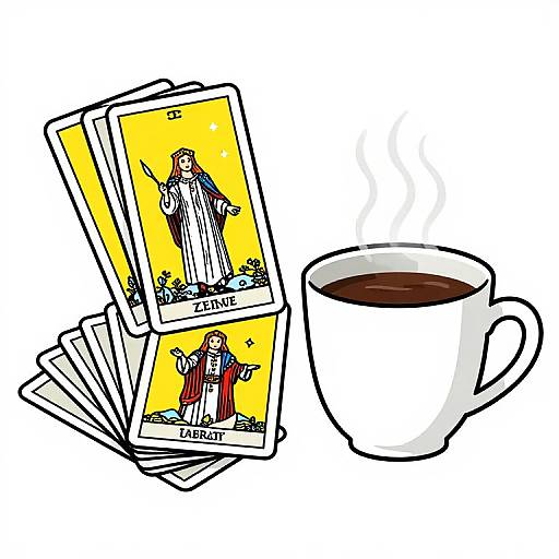Mid-Century Tarot and Coffee Art