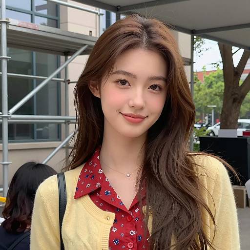 Joyful Young Woman in Urban Setting