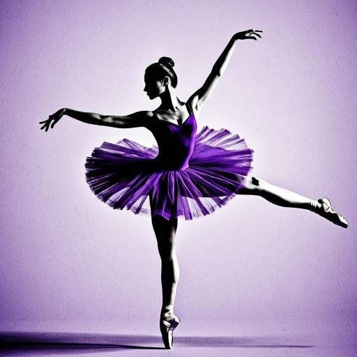 Elegant Ballerina Illustration in Violet