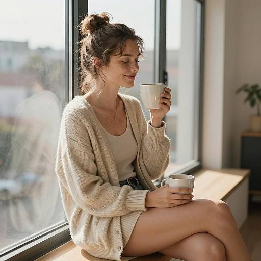 Cozy Morning Portrait of a Woman