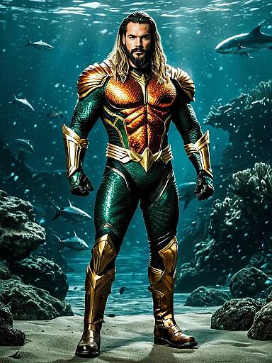 Epic Aquaman Male Warrior Portrait