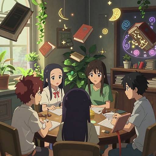 Anime Fantasy Academy Interior Scene