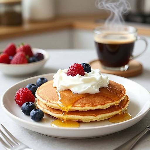 Cozy Breakfast Spread with Pancakes