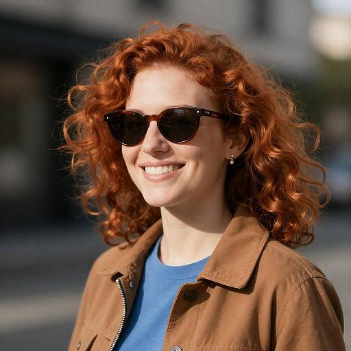 Vibrant Portrait of a Sunny Redhead