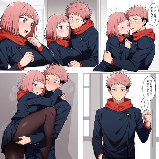 Anime Comic Character with Hoodie and Uniform