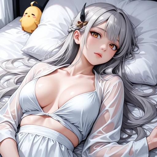 Grey-Haired Girl in Alternate Costume