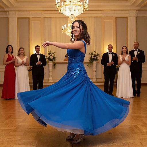 Elegant Blue Dancing Queen Gown