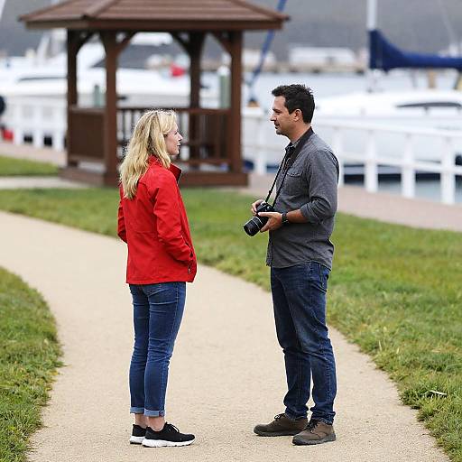 Couple Captured at Marina Path