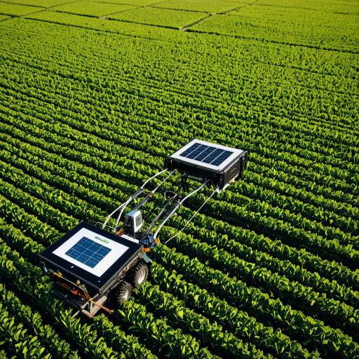 Solar-Powered Agricultural Robot in Green Crop Field