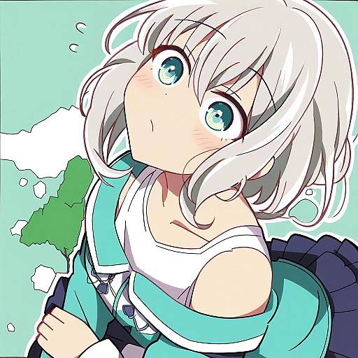 Illustration of Aoba moca, bang dream! in the style of Wahiko (black bastard)