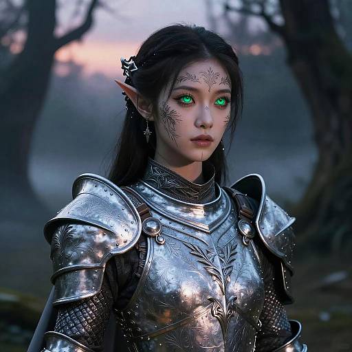 Majestic Elven Warrior Portrait
