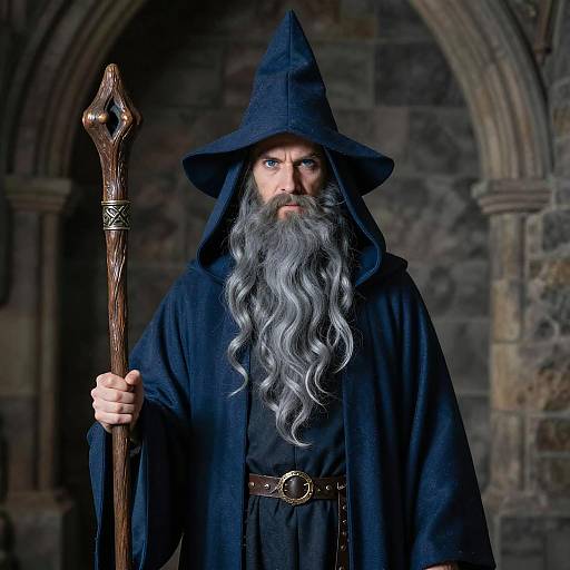 Wizard in Stone Room Portrait