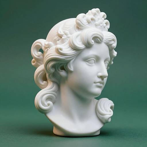 Vintage White Baroque Ornament Studio Shot