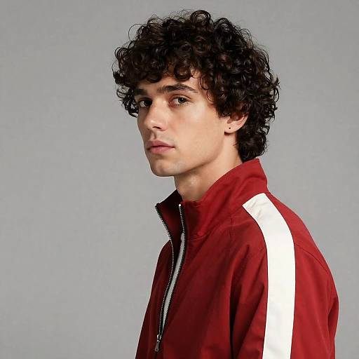 Stylish Man in Red Jacket Portrait