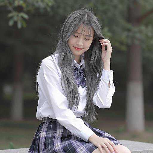 Young Woman in Outdoor Serenity