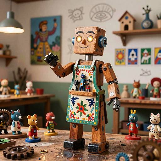 Traditional Mexican Toy Maker Automaton