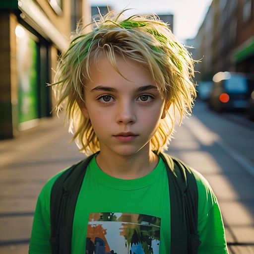 Candid Urban Portrait of a Boy Candid Urban Portrait of a Boy