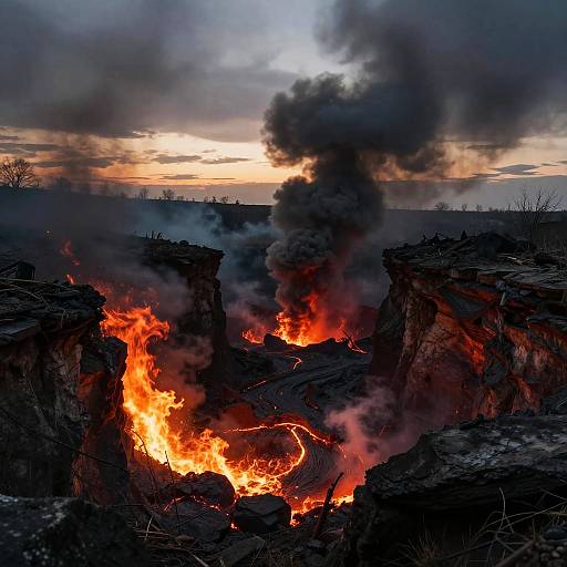 Post-Apocalyptic Molten Ravine Dawn