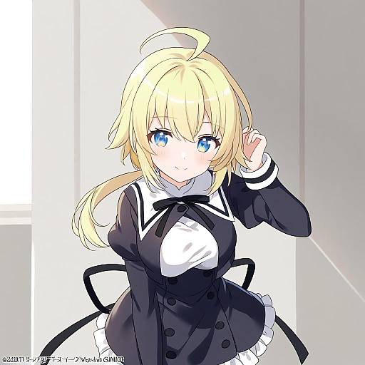 Illustration of Amano soraha, assault lily in the style of Hitsukuya