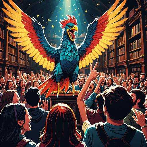 Phoenixborn Speaking in Magical Library