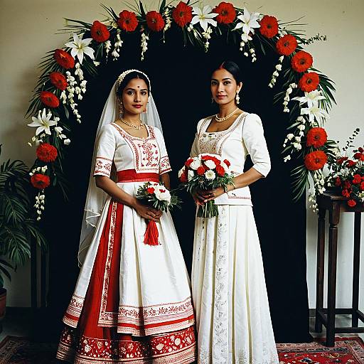 Woman in Ethnic Marriage Costume